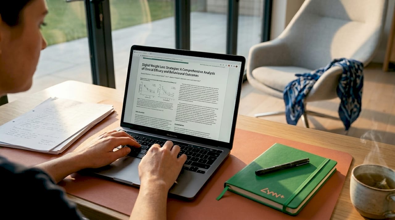 Hands-typing-on-laptop-with-digital-weight-loss-study