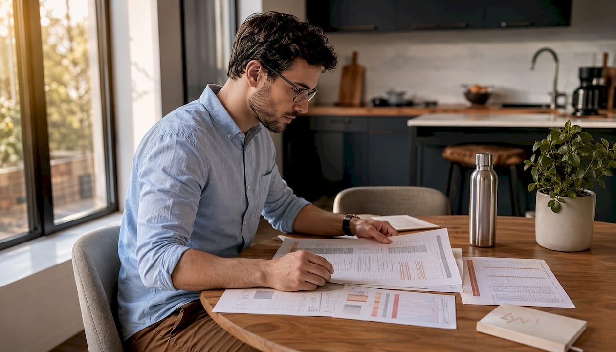 Researcher-reviewing-weight-loss-timeline-documents - lyv